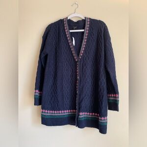 NWT Talbot Sweater Cardigan Winter Clothes Women Size Large Wool Mix Long